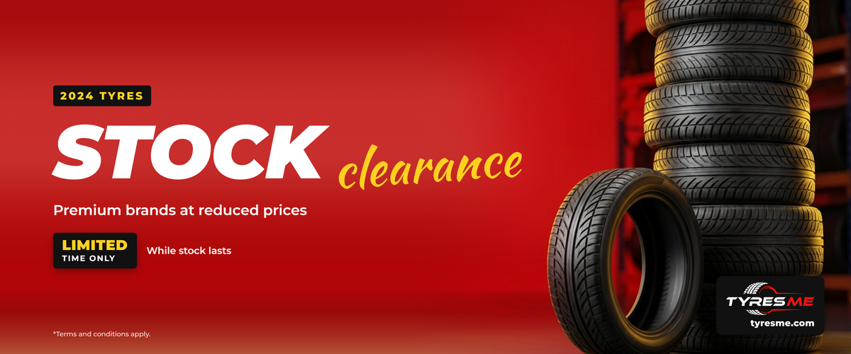 Stock clearance on 2024 tyres – premium brands at reduced prices, limited time only while stock lasts